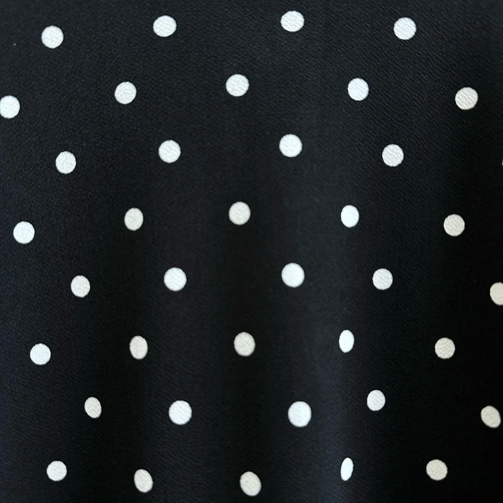 Adrianna Papell Blouse Women’s Size Medium Black Polka Dot Cropped Dolman NWT - Picture 4 of 8